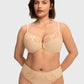 Braselle Anemone Unlined Plus Size Front Closure 3/4 Cup Underwire Back Support Bra Lace Trim for Sculpted Lift Womenswear