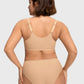 Braselle Anemone Unlined Plus Size Front Closure 3/4 Cup Underwire Back Support Bra Lace Trim for Sculpted Lift Womenswear