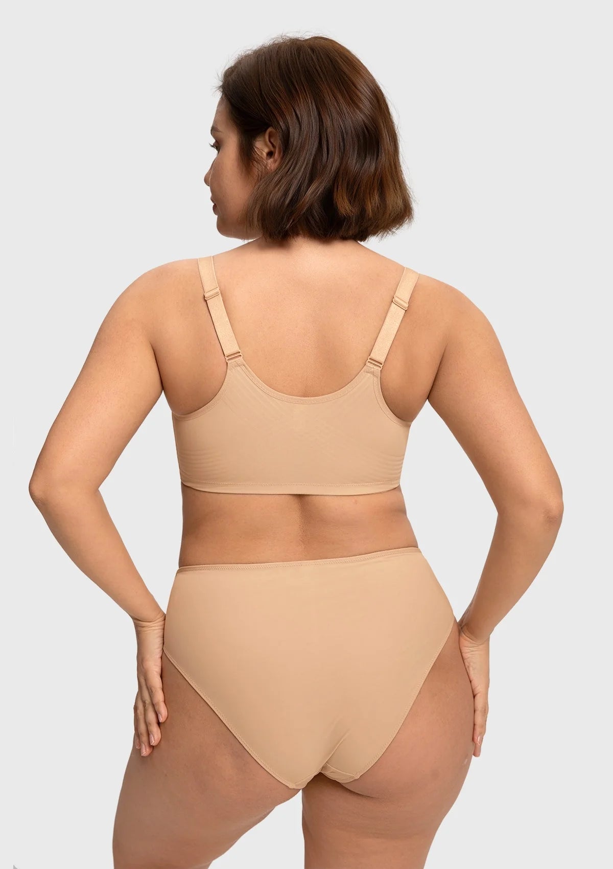 Braselle Anemone Unlined Plus Size Front Closure 3/4 Cup Underwire Back Support Bra Lace Trim for Sculpted Lift Womenswear