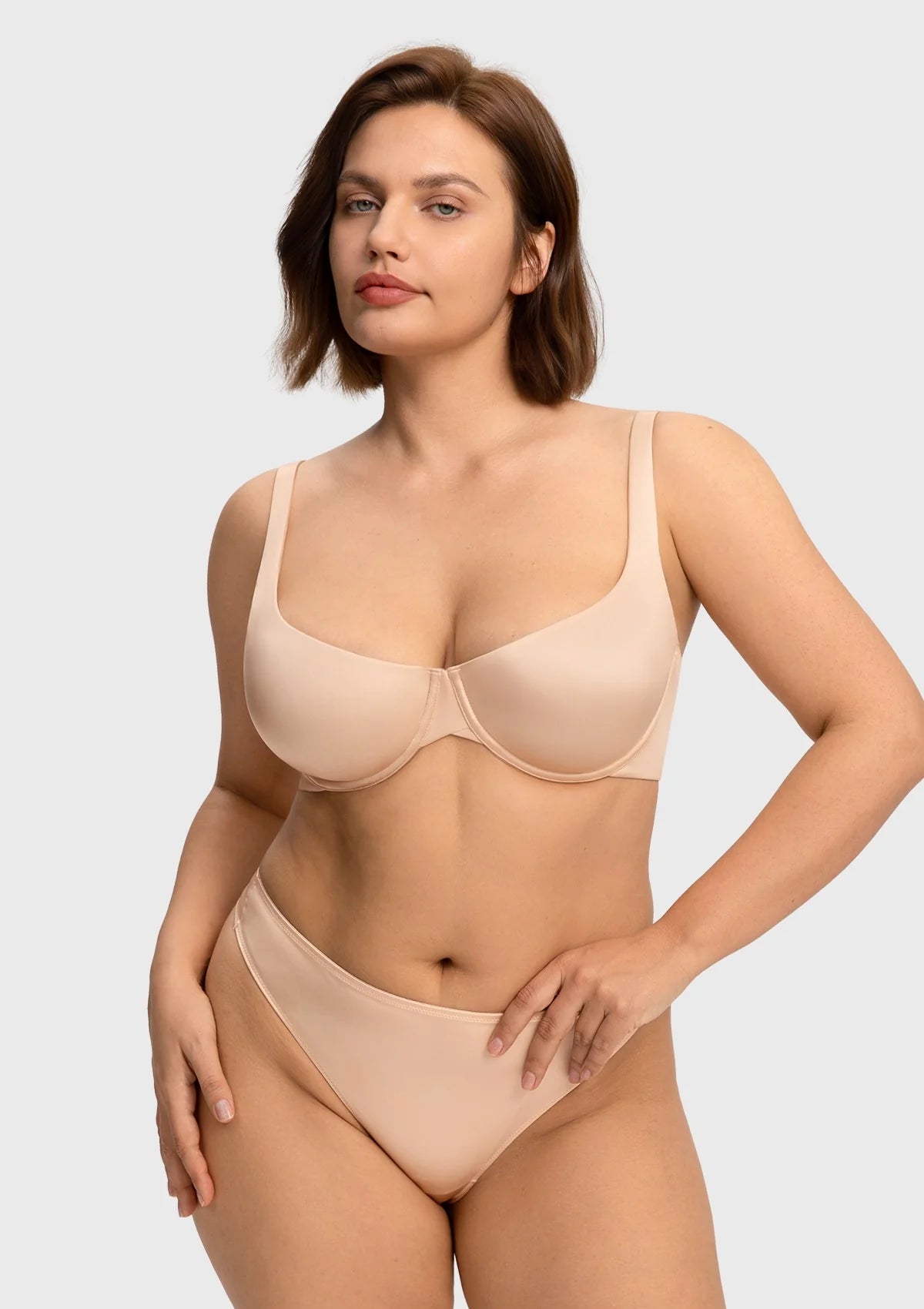 Braselle Cloud Satin Seamless Balconette T-Shirt Bra