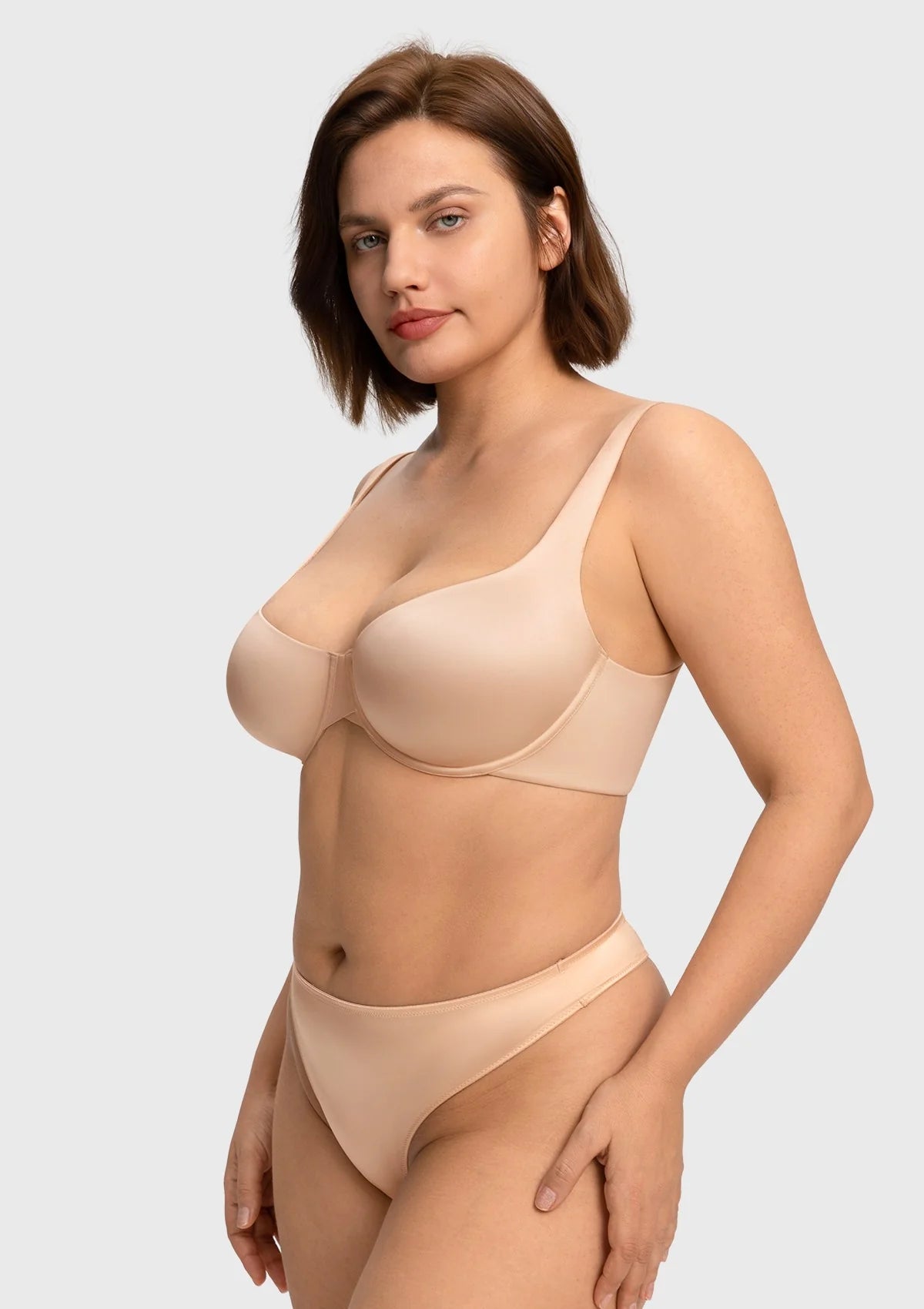 Braselle Cloud Satin Seamless Balconette T-Shirt Bra