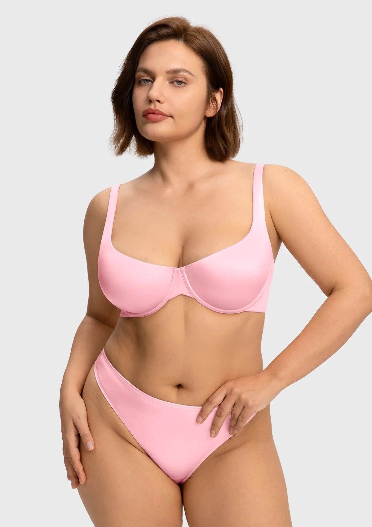 Braselle Cloud Satin Seamless Balconette T-Shirt Bra
