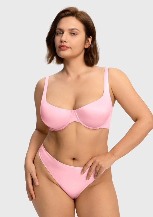 Braselle Cloud Satin Seamless Balconette T-Shirt Bra