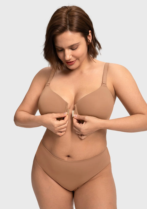 Braselle Comfort Underwire Front Closure Molded Cup Bra