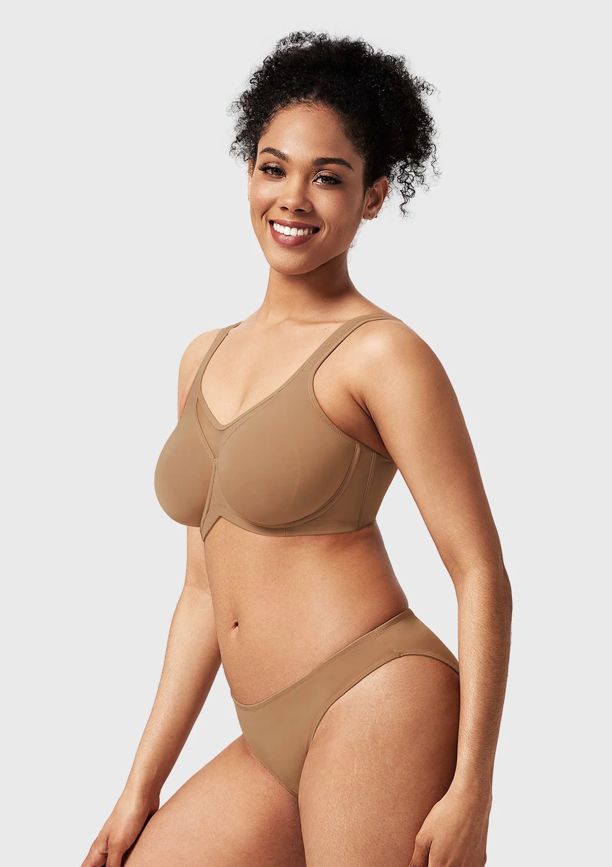 Braselle Cool Comfort Smoothing Full Coverage Unlined Underwire Minimizer Bra