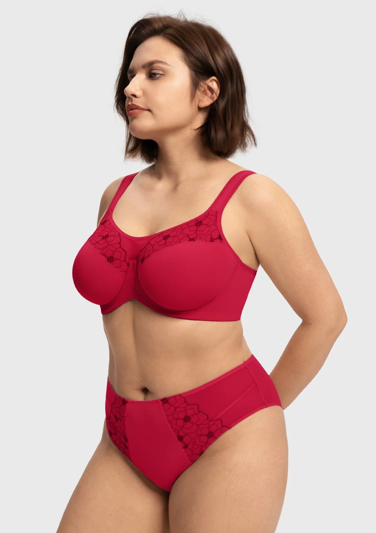 Braselle Dahlia Embroidered Lace Full Coverage Unlined Bra