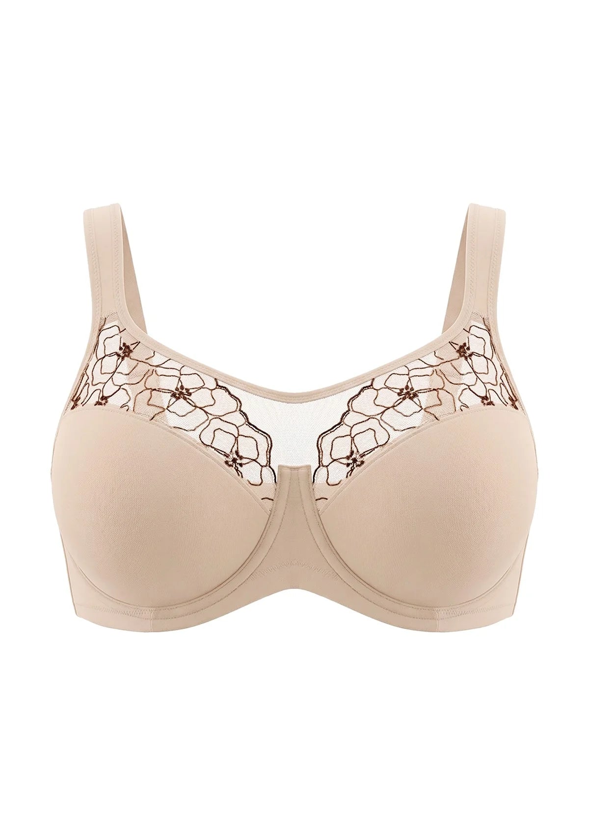 Braselle Dahlia Embroidered Lace Full Coverage Unlined Bra