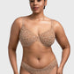 Braselle Leopard Wild Unlined Plus Size Breathable Soft Mesh Underwire Bra