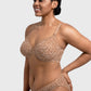 Braselle Leopard Wild Unlined Plus Size Breathable Soft Mesh Underwire Bra
