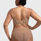Braselle Leopard Wild Unlined Plus Size Breathable Soft Mesh Underwire Bra