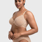 Braselle Leopard Wild Unlined Plus Size Breathable Soft Mesh Underwire Bra