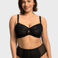Braselle Petalia Plus Size Seamless Lace Underwire Balconette Demi No Padded Bra with High Elastic Fabric Delicate Lace Trim Cutout & Adjustable Straps