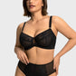 Braselle Petalia Plus Size Seamless Lace Underwire Balconette Demi No Padded Bra with High Elastic Fabric Delicate Lace Trim Cutout & Adjustable Straps