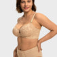 Braselle Petalia Plus Size Seamless Lace Underwire Balconette Demi No Padded Bra with High Elastic Fabric Delicate Lace Trim Cutout & Adjustable Straps