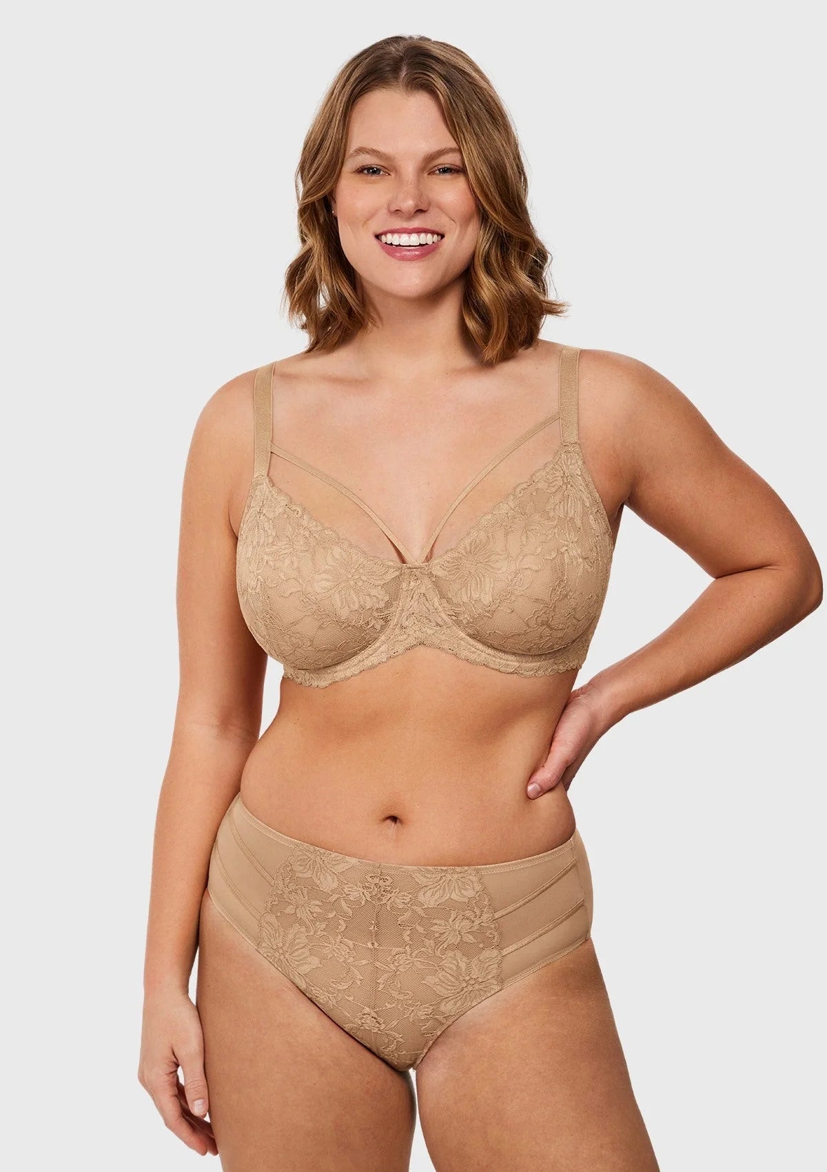 Braselle Pretty In Petals Red Unlined Strappy Lace Bra