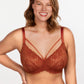 Braselle Pretty In Petals Red Unlined Strappy Lace Bra