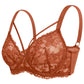 Braselle Pretty In Petals Red Unlined Strappy Lace Bra