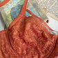 Braselle Pretty In Petals Red Unlined Strappy Lace Bra
