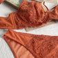 Braselle Pretty In Petals Red Unlined Strappy Lace Bra