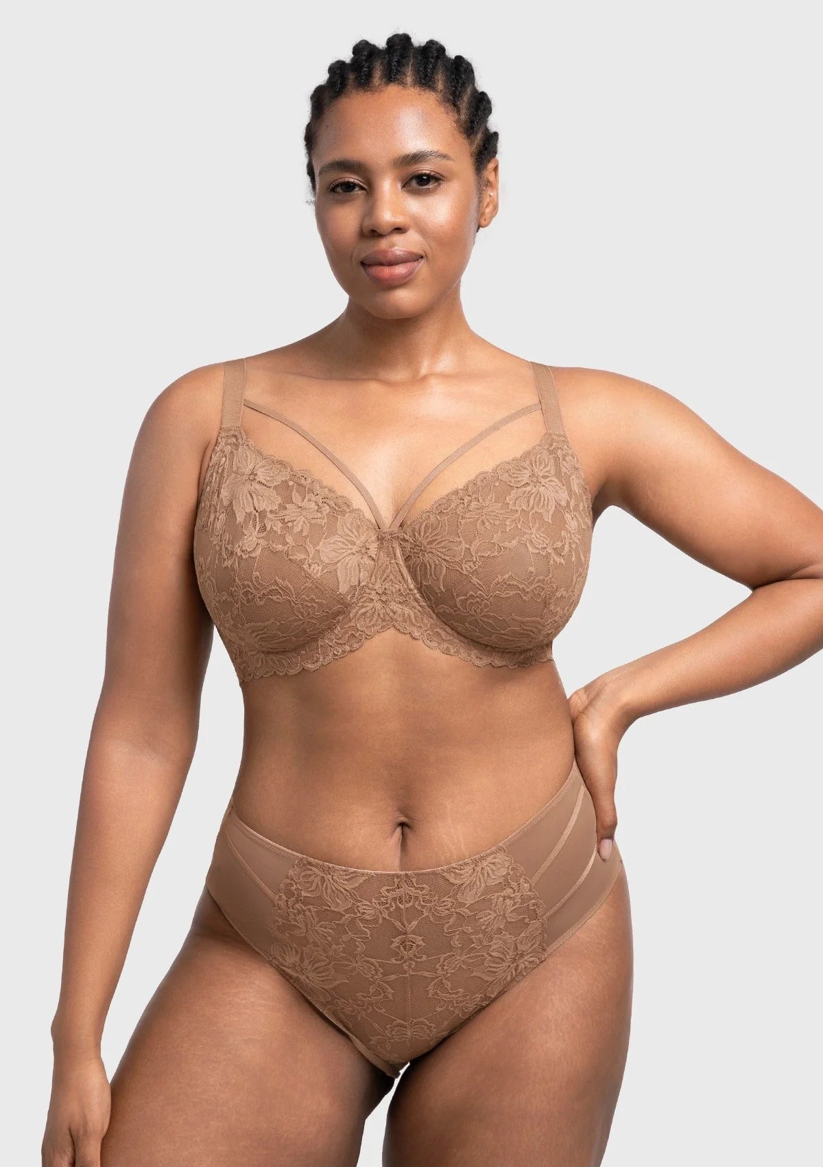 Braselle Pretty In Petals Red Unlined Strappy Lace Bra