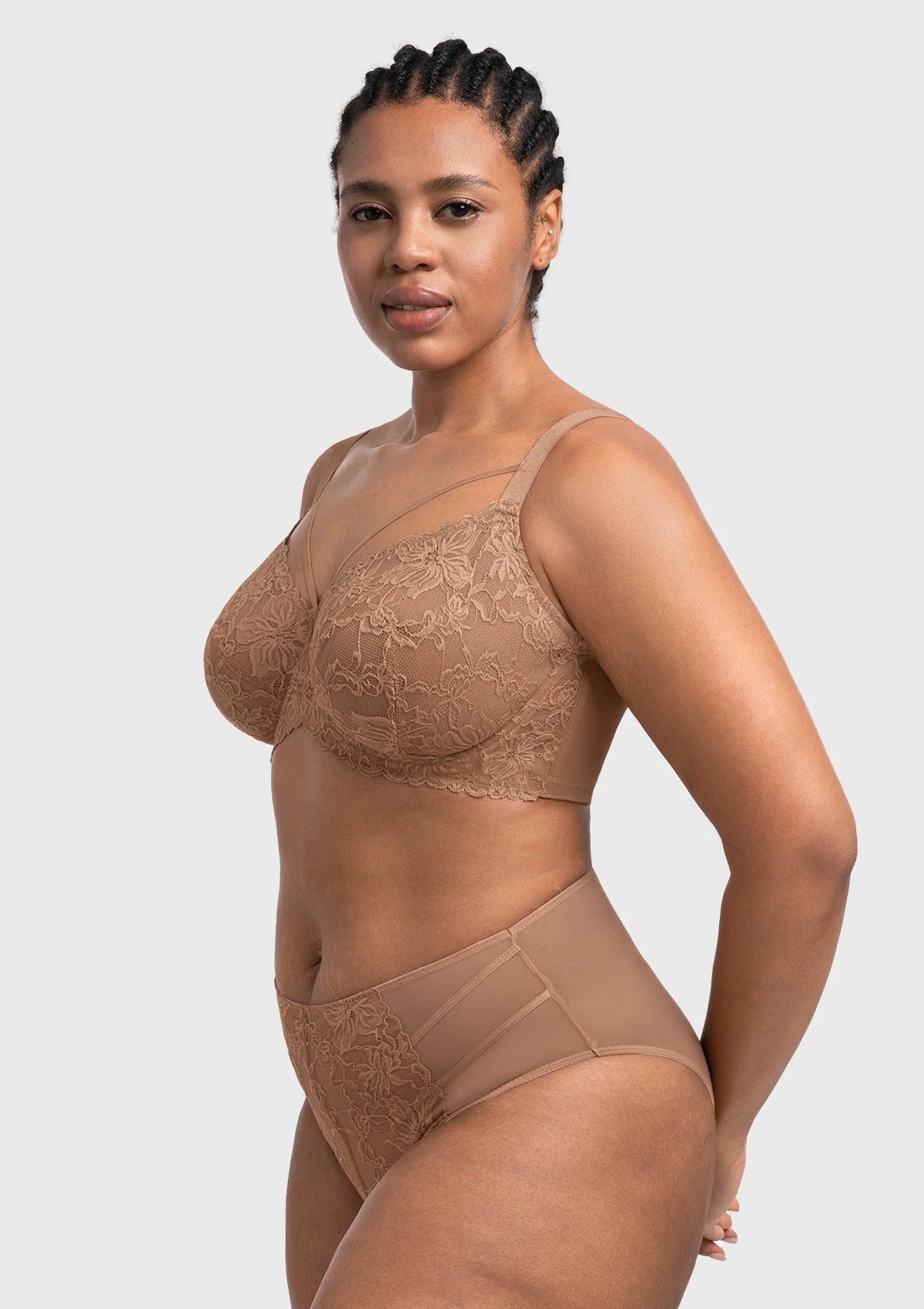 Braselle Pretty In Petals Red Unlined Strappy Lace Bra