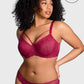 Braselle Pretty In Petals Red Unlined Strappy Lace Bra