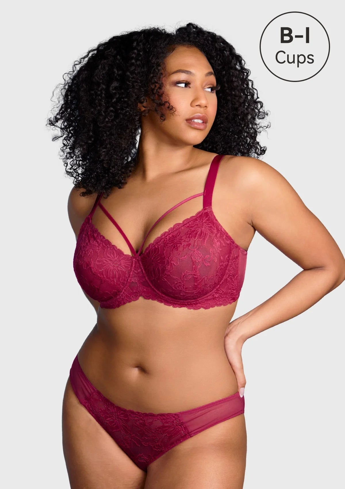 Braselle Pretty In Petals Red Unlined Strappy Lace Bra