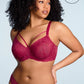 Braselle Pretty In Petals Red Unlined Strappy Lace Bra