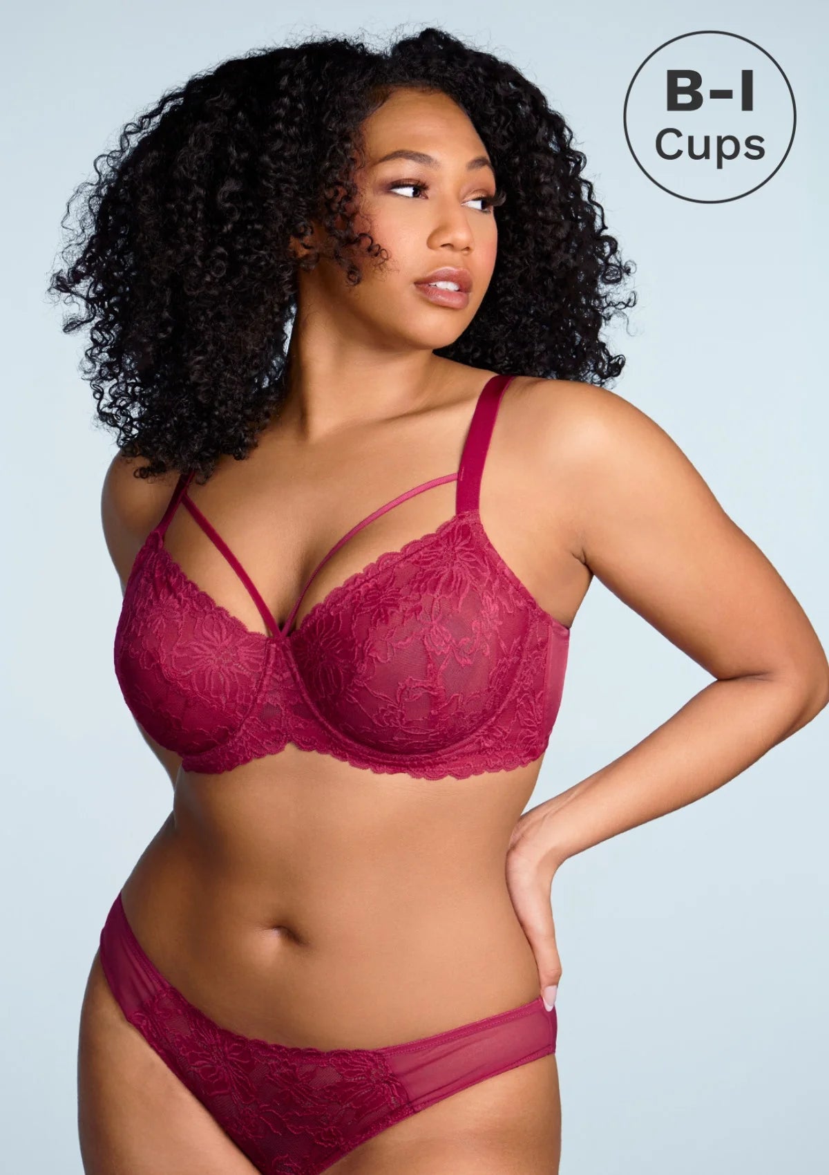 Braselle Pretty In Petals Red Unlined Strappy Lace Bra