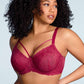 Braselle Pretty In Petals Red Unlined Strappy Lace Bra