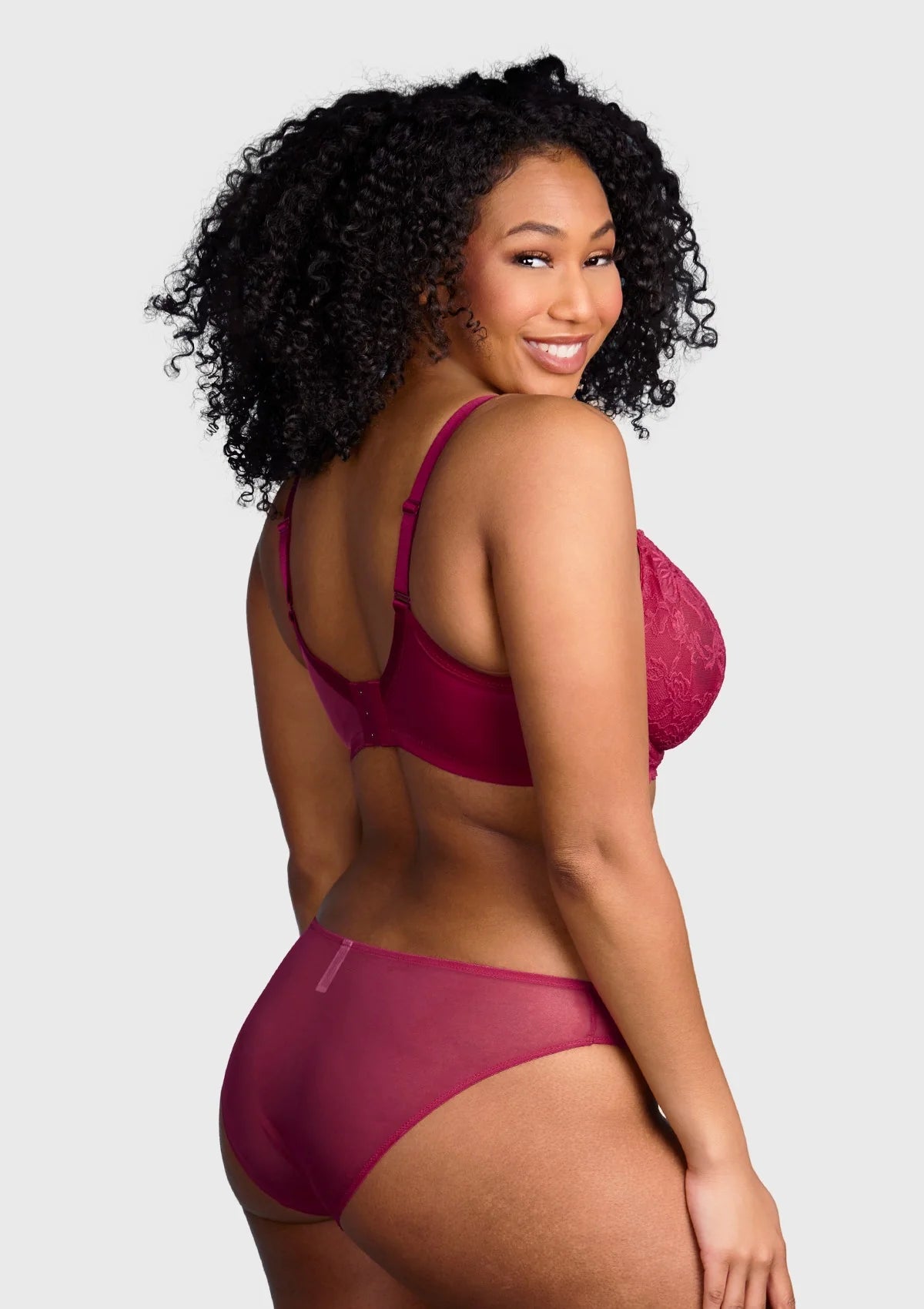 Braselle Pretty In Petals Red Unlined Strappy Lace Bra