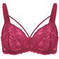 Braselle Pretty In Petals Red Unlined Strappy Lace Bra