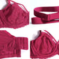 Braselle Pretty In Petals Red Unlined Strappy Lace Bra