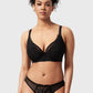 Braselle Serenata Flora Linear Lace Sheer Mesh Full Coverage Unlined Underwire Bra