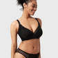 Braselle Serenata Flora Linear Lace Sheer Mesh Full Coverage Unlined Underwire Bra