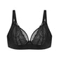 Braselle Serenata Flora Linear Lace Sheer Mesh Full Coverage Unlined Underwire Bra