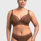 Braselle Serenata Flora Linear Lace Sheer Mesh Full Coverage Unlined Underwire Bra