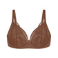 Braselle Serenata Flora Linear Lace Sheer Mesh Full Coverage Unlined Underwire Bra