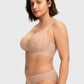 Braselle Serenata Flora Linear Lace Sheer Mesh Full Coverage Unlined Underwire Bra