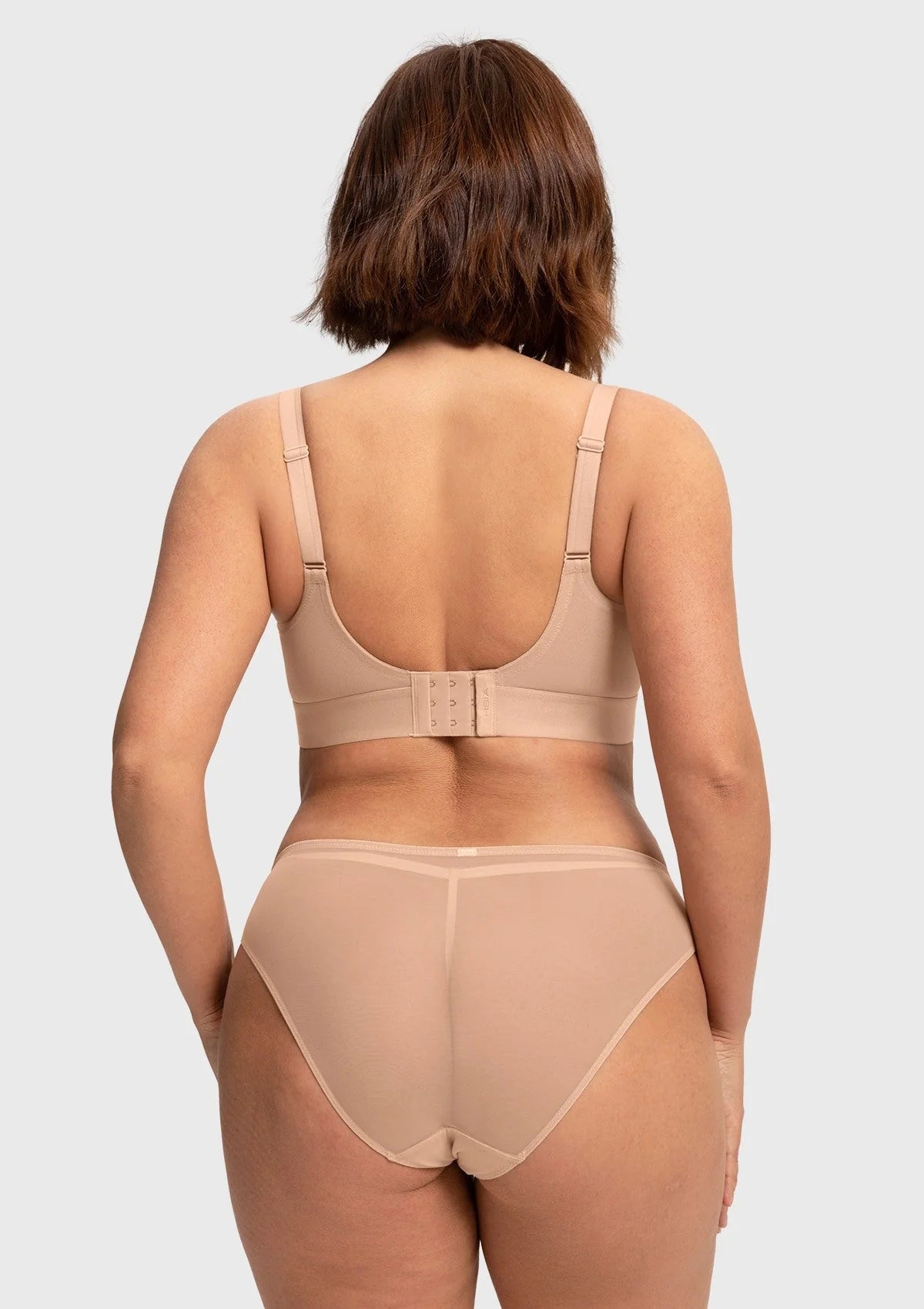 Braselle Serenata Flora Linear Lace Sheer Mesh Full Coverage Unlined Underwire Bra