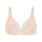 Braselle Serenata Flora Linear Lace Sheer Mesh Full Coverage Unlined Underwire Bra