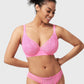Braselle Serenata Flora Linear Lace Sheer Mesh Full Coverage Unlined Underwire Bra