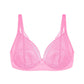 Braselle Serenata Flora Linear Lace Sheer Mesh Full Coverage Unlined Underwire Bra
