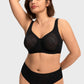 Braselle Skylark Breathable Lightweight Supportive Jacquard Mesh Wide Strap 3/4 Cup Comfort Bra