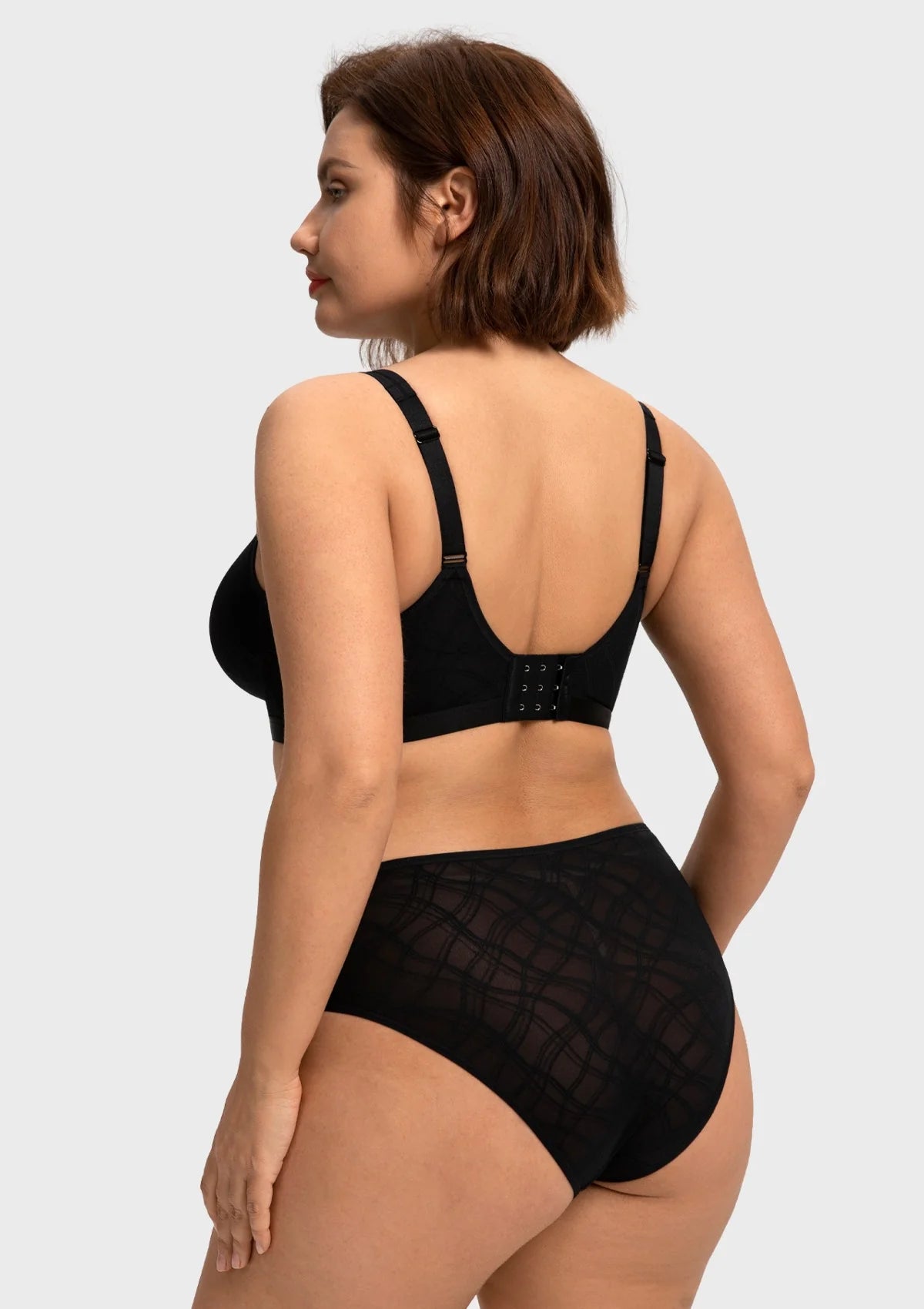 Braselle Skylark Breathable Lightweight Supportive Jacquard Mesh Wide Strap 3/4 Cup Comfort Bra