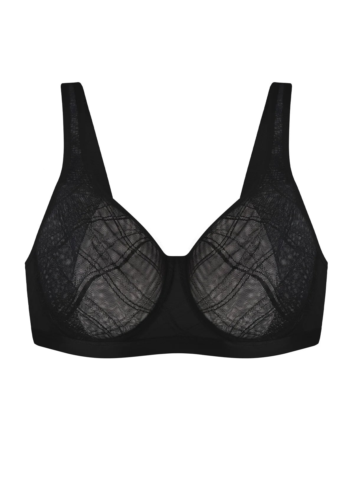 Braselle Skylark Breathable Lightweight Supportive Jacquard Mesh Wide Strap 3/4 Cup Comfort Bra