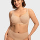 Braselle Skylark Breathable Lightweight Supportive Jacquard Mesh Wide Strap 3/4 Cup Comfort Bra