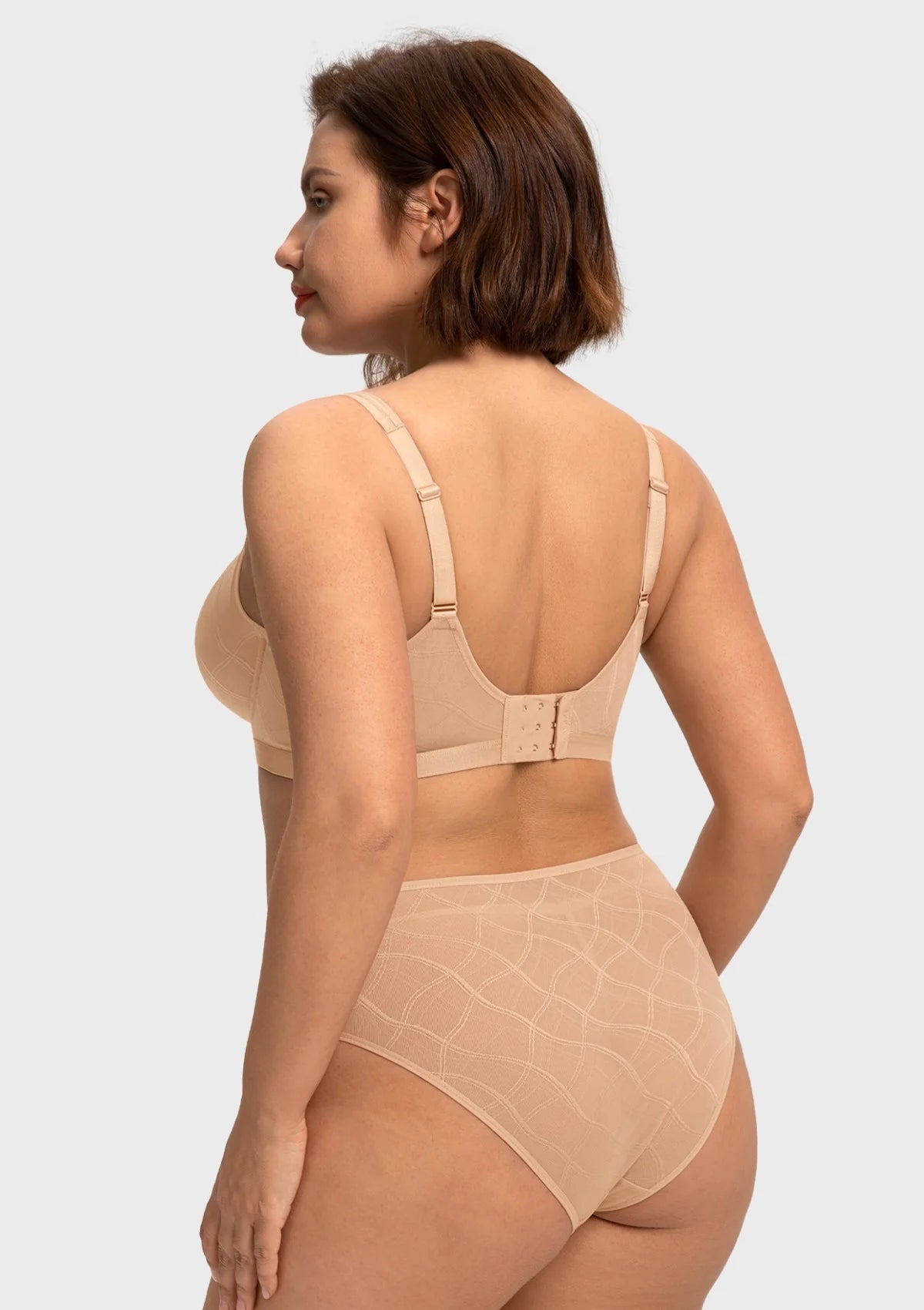 Braselle Skylark Breathable Lightweight Supportive Jacquard Mesh Wide Strap 3/4 Cup Comfort Bra