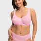 Braselle Skylark Breathable Lightweight Supportive Jacquard Mesh Wide Strap 3/4 Cup Comfort Bra