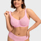 Braselle Skylark Breathable Lightweight Supportive Jacquard Mesh Wide Strap 3/4 Cup Comfort Bra